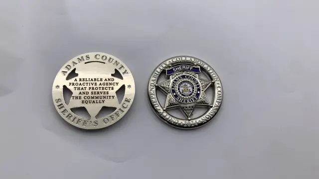 Adams County Sheriff Cut Out Coin
