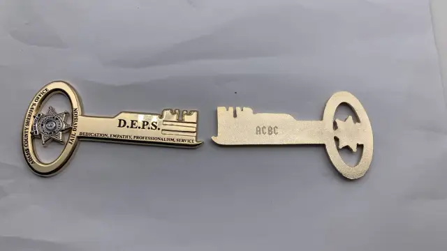 Adams County Sheriff Key Emblem challenge coin