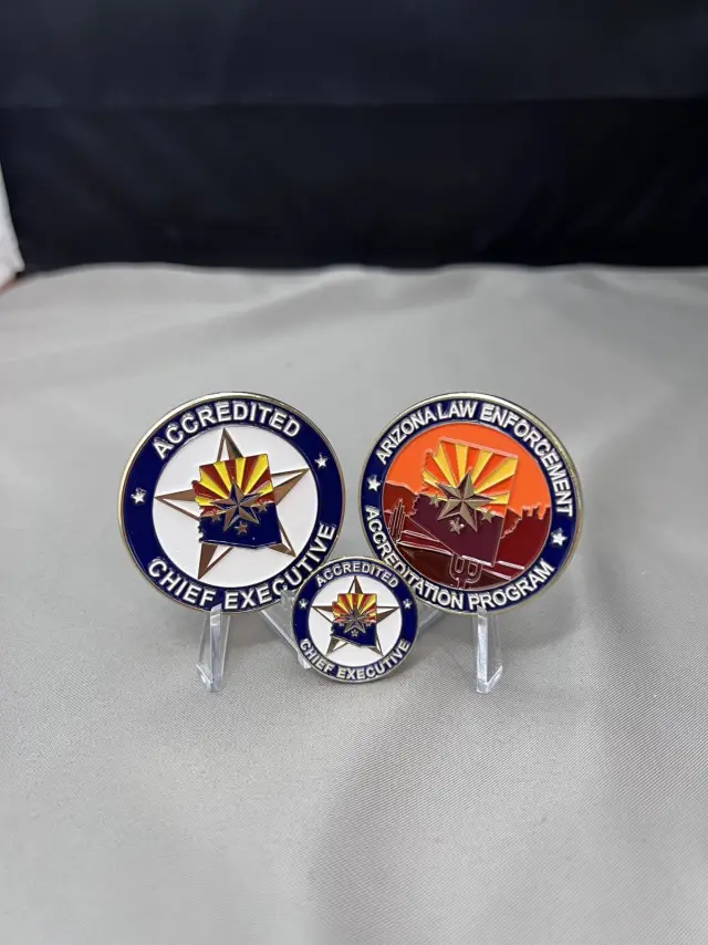 Arizona Law Enforcement Chief Exec Accredited Coin Pin